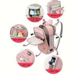 Grande capacidade mochila de viagem com sapato armazenamento, multicamadas, impermeável, seco e molhado separação, viagem, mulheres - Image 3