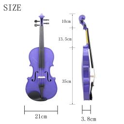 Violino roxo Define com caso e cordas de arco, adequado para iniciantes, estudante, ombro resto acessórios, 4, 4 - Image 3