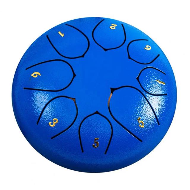 Tambor de Língua de Aço com Chime de Chuva para Cura e Meditação - Instrumento Musical Ideal para Yoga e Alinhamento de Chakras, 15,5 cm