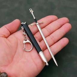 Aragorn Narthil Espada Chaveiros, LOTR Anduril, Arma Medieval, Katana de Metal, Espada Samurai, Enfeites Brinquedos Coleções, 12cm - Image 5