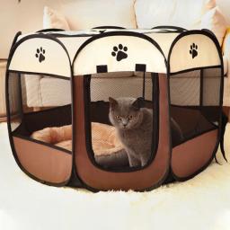 Portátil dobrável Pet Tent, cerca octogonal, abrigo para cachorros, fácil de operação, grandes gaiolas do cão, cercas do gato, canil, canil do cão - Image 6