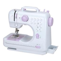 Máquina de costura portátil 505a, velocidades duplas, artesanato doméstico, overlock com 12 pontos, pedal de calcador para iniciantes - Image 1