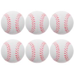6 pçs prática de treinamento de beisebol softball hardball pu bola de treinamento produtos de fitness criança bolas de beisebol prática jogo de equipe para ao ar livre - Image 1