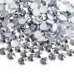 Enfeites de strass de gelatina branca de resina para artesanato, copos, pedras decorativas com parte traseira lisa, pedra preciosa sem correção quente 2 3 4 5 6mm - Image 4