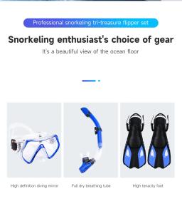 Máscara De Mergulho Profissional E Snorkel, Equipamento De Mergulho, Snorkeling De Ângulo Largo, Barbatanas De Barbatanas, Flipper Panorâmico - Image 6