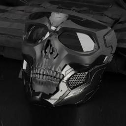 Máscara de caveira com óculos para esportes, capacete de motocicleta aberto, máscara de caveira, máscara off road - Image 1