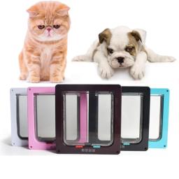 Suprimentos para animais de estimação gato e cão porta de duas vias de entrada e saída pode ser controlada uma variedade de modelos três cores podem ser ajustadas - Image 1