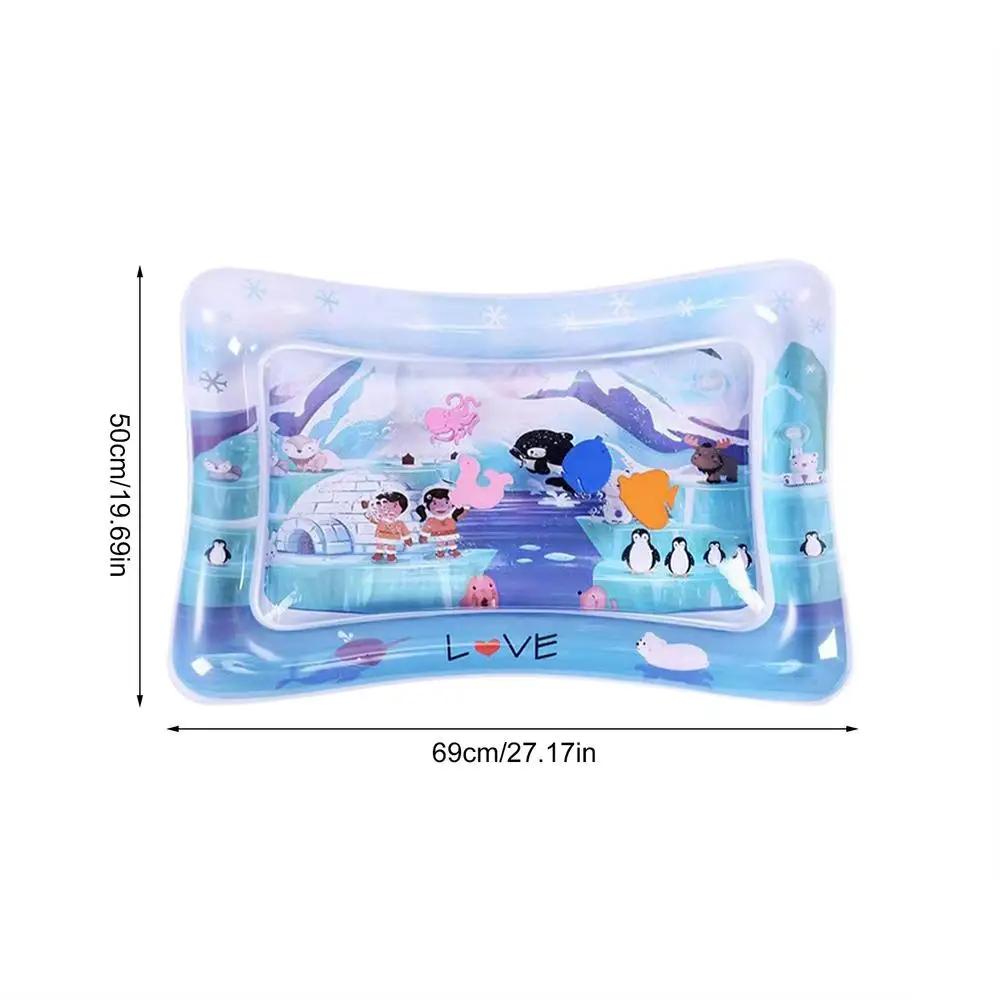 Tapete de jogo sensorial para animal de estimação, Esteira inflável para gato e cachorro, Tema do oceano, Tapete espessado com peixe - Image 1