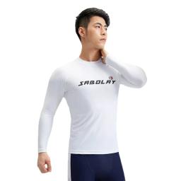SABOLAY-camisa de manga comprida para homens, lycra super elástica, surf e mergulho, protetor solar, roupa de banho UV de secagem rápida, camiseta protetora - Image 2