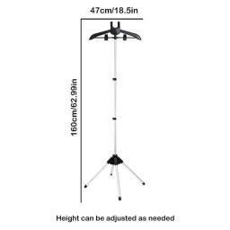 Roupas ajustáveis Steamer Stand Rack, Telescópico Vertical Tecido Pendurado Ironing Stand, Suporte de engomar portátil, 160cm - Image 6
