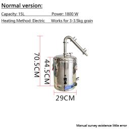 Equipamento Elétrico De Destilação Para Máquina De Cerveja De Vinho E Cerveja, Home Kitchen Usado Destilador De Álcool, Destilação, 15L - Image 1