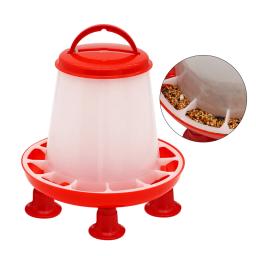 Alimentador de aves domésticas com pernas e tampa, Alimentador de frango, Pigeon Quail Feeding Bucket, Alimentador automático de aves grandes, 2kg - Image 1