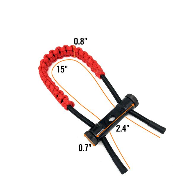 Arco Pulso Sling com Alçada Ajustável em Couro e Metal Grommet para Tiro com Arco e Caça