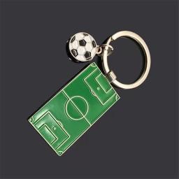 Criativo clássico campo de futebol chaveiro masculino esporte lazer carro chaveiro chave pingente futebol chaveiro saco pingente acessórios - Image 3
