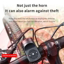 Campainha de Bicicleta Elétrica Anti-Roubo, Chifre de Alarme Recarregável, Alto Alarme Anel, Acessórios para ciclismo de estrada - Image 6