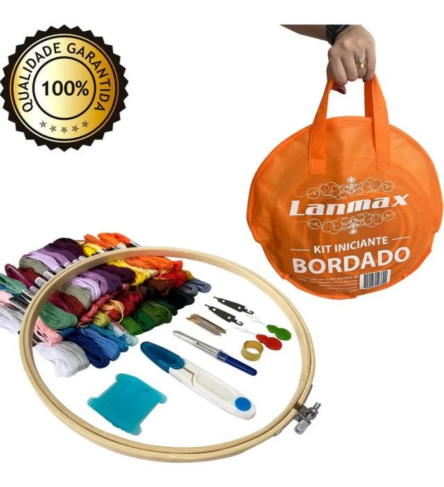 Kit Completo de Bastidores para Iniciantes em Bordado e Ponto Cruz