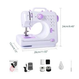 505a casa máquina de costura elétrica artesanal diy ferramenta de reparo com 12 pontos embutidos iniciantes para usar máquina de travamento de borda grossa - Image 6