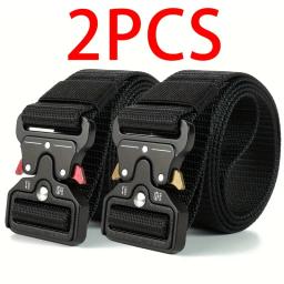 Versátil cintos táticos dos homens, design ajustável, durável, ao ar livre, caça, entusiastas dos esportes, 2pcs - Image 1