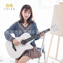 Violão Acústico para Estudantes, Iniciante Prática, Feminino e Masculino, 38 ", 10 Cores - Image 3