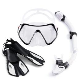 Máscara De Mergulho Profissional E Snorkel, Equipamento De Mergulho, Snorkeling De Ângulo Largo, Barbatanas De Barbatanas, Flipper Panorâmico - Image 4
