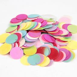 Grande plano redondo Paillette lantejoulas para crianças, lantejoulas soltas, decoração de dança DIY, Lentejuela, 10g, 15mm, 20mm, 25mm, 30mm, 10g - Image 2