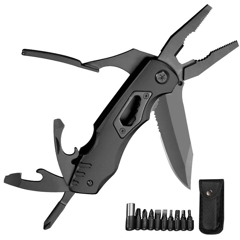Canivete portátil multi-ferramenta EDC com tampa de armazenamento, faca de acampamento 13-em-1, canivete suíço, alicata multifuncional integrado - Image 1