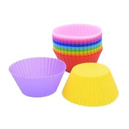 Formas Silicone Mini Cupcake Bolo Muffin Assadeira Kit Com 12 Unidades - Image 1