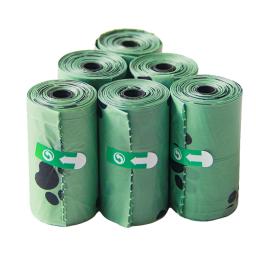 Sacos biodegradáveis do cocô do cão, Impresso Dog and Cat Waste Bag, Dispenser de saco limpo para casa ao ar livre, Pet Poop Bags, 15 sacos por rolo - Image 3