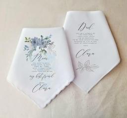 Presente para mãe da noiva, presente de casamento para pai da noiva, lenço personalizado para pais, presente de agradecimento da noiva - Image 1