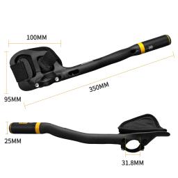 Full Carbon Fiber Road Bicycle Guiador, Aero Rest Bar, Barras de bicicleta TT, fosco, 3K - Image 2