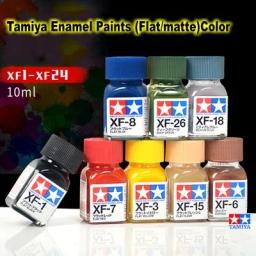 Tinta Esmaltada Tamiya para Modelo de Montagem Escova, Cores Planas ou Mattes, Pintura em Spray, DIY Aplicado a Madeira, Metal e Plástico, 10ml, XF1-XF24 - Image 1
