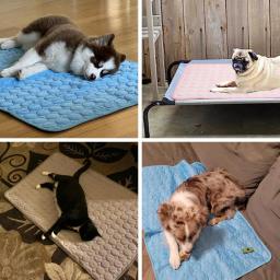 Tapete de resfriamento lavável para cachorro, almofada de dormir, reutilizável, portátil, extra grande para cães pequenos e grandes, tapete de urina, verão - Image 5