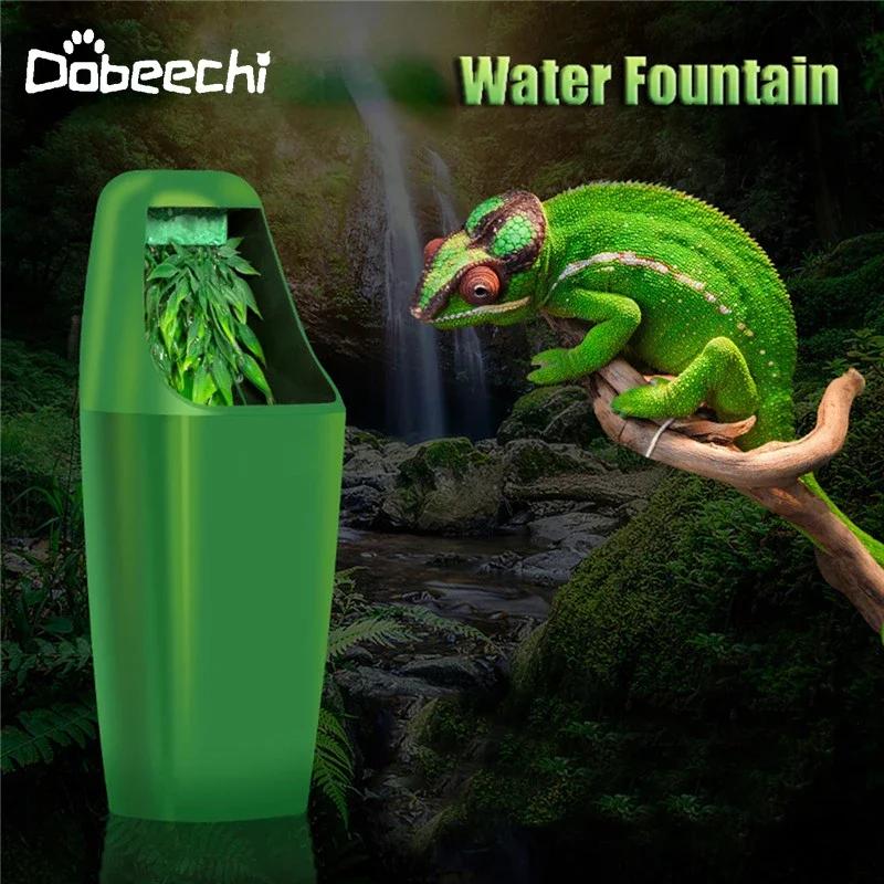 Réptil automático água potável filtro, Fonte de água potável, Lagarto Camaleão, Amphibian Terrarium, Bebedores de alimentação, 11x27cm - Image 1