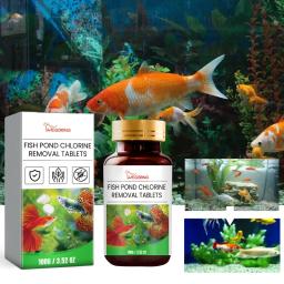 Comprimidos removedores cloro Comprimidos água para aquários transparentes seguros para peixes - Image 1