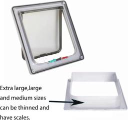 Gato e Cão Flap Kit Porta, 4 Way Bloqueio de Segurança, Portão Transparente para Cachorro e Gatinho, Interruptor Controlável, Pet Segurança - Image 4