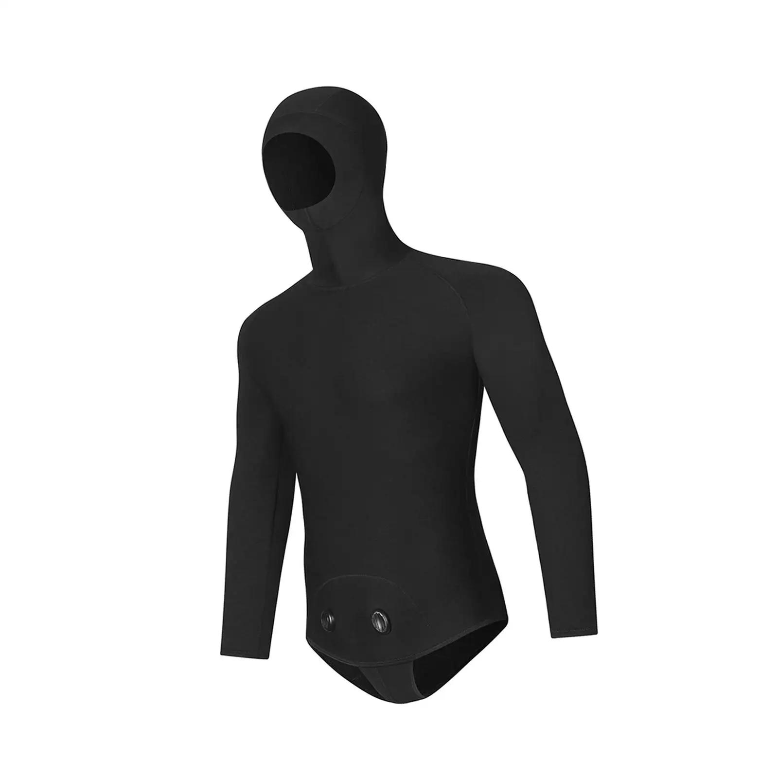 Terno de mergulho com capuz para homens, casaco rápido, fato de mergulho, top, subaquático, caiaque, canoagem, surf, esportes aquáticos - Image 1