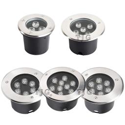1w 3w 5 7 9 à prova dwaterproof água led luz subterrânea ao ar livre caminho do jardim piso enterrado quintal ponto paisagem ip67 dc12v AC85-265V - Image 1