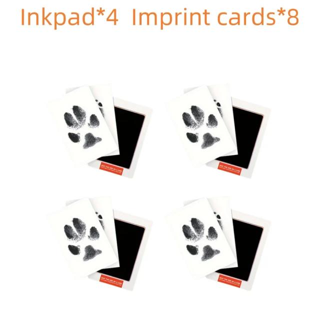 Almofada de Tinta para Impressão de Patas de Cães e Gatos - Kit Memorial com 4 Peças