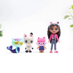13 pçs gabby dollhouse anime figura brinquedo carro sorridente gato abraço gaby menina bonecas mercat dos desenhos animados figura de ação natal aniversário crianças presente - Image 2