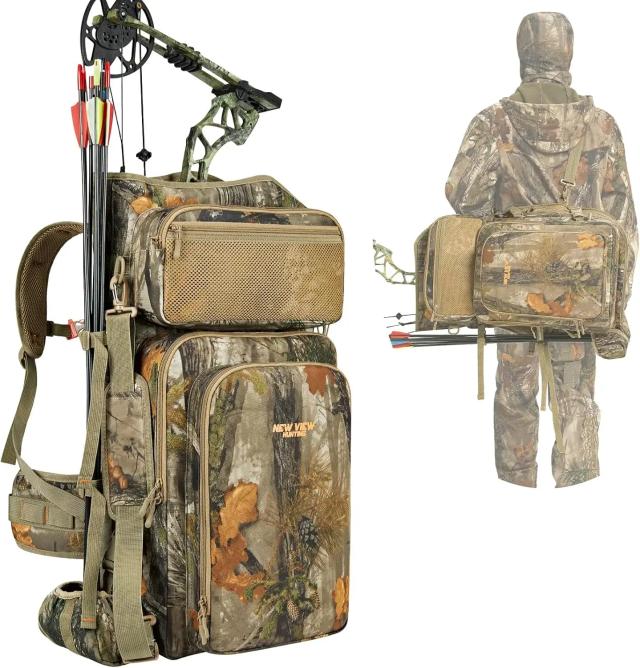 NOVO VISUALIZAÇÃO Mochila de Caça Masculina Camuflada para Alce, Peru, Urso, Cervo