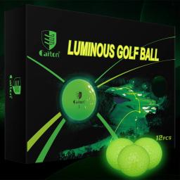 Caitron Glow Bolas de golfe para esportes noturnos, brilho fluorescente no escuro, bola de golfe fluorescente, bolas brilhantes de longa duração, bolas luminosas, torneio - Image 1