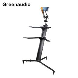 Suporte de teclado profissional com microfone para música, coluna de 2 camadas, liga de alumínio, GAZ-BS01 - Image 3