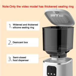 6l alimentador de gato câmera de vídeo temporização inteligente alimentador de animais de estimação para gatos cão wifi app inteligente seco autom dispensador de alimentos com gravação de voz - Image 6