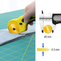 5/10pcs lâminas de corte rotativo de titânio 45mm lâminas de substituição de reposição com estojo para quilting scrapbooking artesanato de costura - Image 3