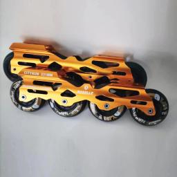 Base de patins 231 243mm, estrutura de patins 80 76 72 mm 85a, rodas e rolamentos pu para patinação deslizante de slalom em linha para patins adultos e crianças - Image 1