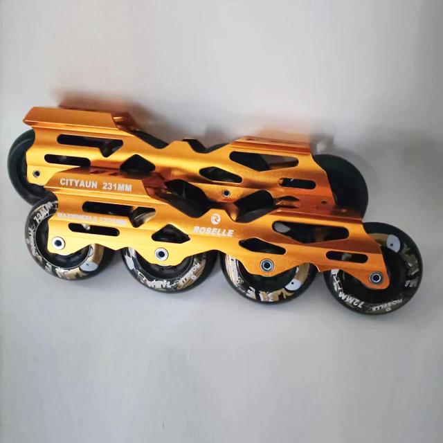 Base de Patins 231-243mm com Estrutura de 80, 76, 72mm 85A e Rodas PU para Patinação Slalom em Linha para Adultos e Crianças