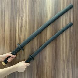 Segunda guerra mundial 1:1 espada samurai cosplay assassino espada japonês ninja estilos arma prop espada preta cos segurança plutônio halloween criança adulto presente - Image 4