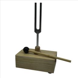 Vibração Tuning Fork com Caixa Ressonadora de Madeira, Instrumento Experimental para Terapia do Som, Yoga e Meditação, 512Hz - Image 3