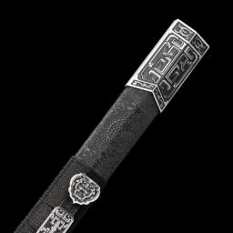 Chinês Kongfu Ruyi Jian Espada, 1060 Lâmina de Aço Carbono, Real Full Tang, Afiado, Pronto Batalha, Metal Handle, Taichi Espada, Arma Katana - Image 4