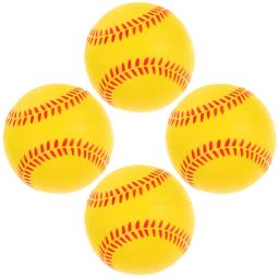 Softballs de esponja macia para prática, brinquedos de beisebol infantil, treinamento de PU, batendo, estudante, crianças, 4 peças - Image 1